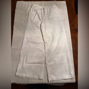 American Eagle Ladies Dreamy Drape Low Rise Ultra Wide Leg White Size S Pants